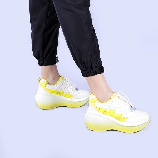 Γυναικεία αθλητικά παπούτσια Sabah κίτρινα, 3 - Kalapod.gr